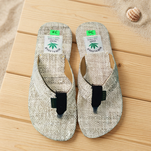 Sandales en chanvre de l'Himalaya fabriquées à la main par des artisans |   Chaussons unisexes durables |   Sandales à lanière unique tissées arc-en-ciel |   Antidérapant - Product Image 5