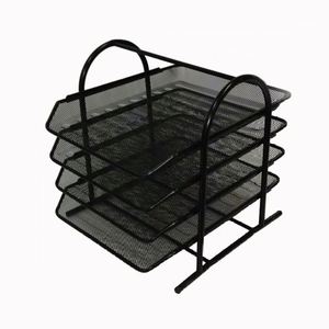 Most Popular A4 Paper Organizer Document File Letter <b>Book</b> Desk Paper Holder Office Accessories 4 Tier Document Trays - Product Image 1