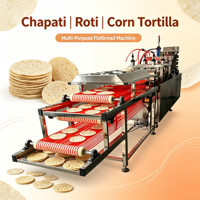 Machine automatique de production de tortillas, chapatis, rotis et crêpes de canard rôti avec convoyeur