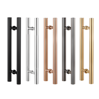 Poignée de porte principale en acier inoxydable en forme de H ronde commerciale 201 304 316 pour porte en verre, quincaillerie 450 600 800 mm, porte de bureau, porte de magasin