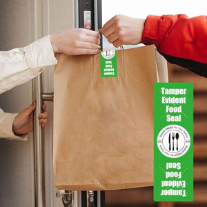 ODM Tamper Evident Food Seal Rectangular <b>Self</b> <b>Adhesive</b> Paper Labels Anti Packaging Label for Food Industry - Product Image 5