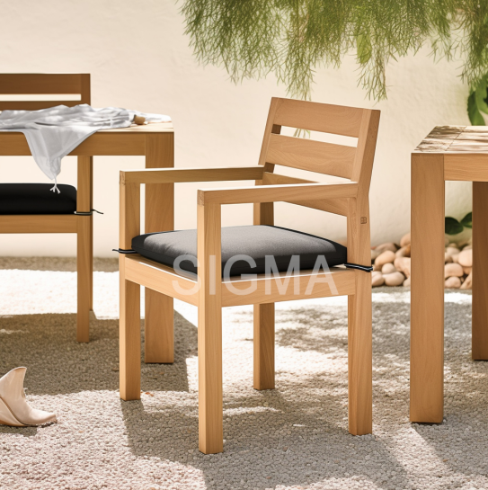 Newest Arrival Luxury Outdoor Patio Furniture Solid Wood Teak Tables Chairs Teak Dining Table Sets