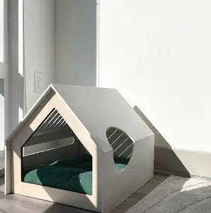 Rumah hewan peliharaan Modern DIY, rumah anjing kucing dapat disesuaikan dan kecil dalam ruangan rumah hewan peliharaan minimalis dalam ruangan