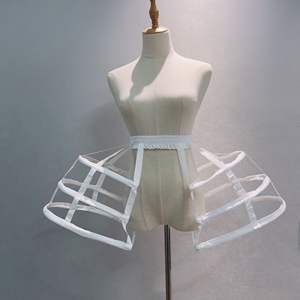 Baroque creux <span class=keywords><strong>noir</strong></span> blanc cage à oiseaux agitation 3 cerceaux Crinoline Lolita Banquet Costume robe de bal Performance <span class=keywords><strong>jupon</strong></span> spécial - Product Image 4