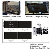 Wärmeisolierende UV-blockierende Elektrisch Verstellbare Transparente Undurchsichtige Fernbedienbare Sichtschutzfolie PDLC Schaltbare Intelligente Fenstertönung PET