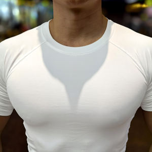 High Quality Men's Short Sleeve Gym <b>Compression</b> <b>Shirt</b> Quick-Drying Training Wear Custom Logo Wholesale Activewear Solid Woven - Product Image 2