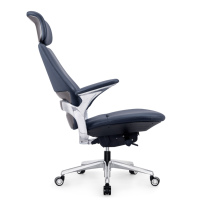 Chaise de bureau exécutive moderne en cuir véritable avec design ergonomique et fonction de levage, pivotante, vente directe d'usine pour utilisateurs d'ordinateurs