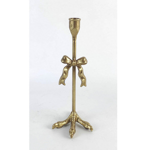 Đặt 3 Vàng Kim Loại Gắn Bow Handmade Nến Chủ Eagle Claw Hình Dạng Gia Cố Trang Trí Đám Cưới Giáng Sinh Phục Sinh Bàn Ăn - Product Image 3