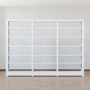 ชั้นวางหนังสือโลหะ ห้องอ่านหนังสือ ชั้นวางหนังสือ ห้องสมุด ชั้นวางแบบไม่ต้องใช้สลักเกลียว ตู้หนังสือห้องอ่านหนังสือ ชั้นวางหนังสือโลหะ ตู้หนังสือเหล็ก - Product Image 3