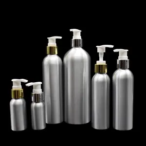 Wholesale lotion bottle aluminum 30ml 50ml 100ml 120ml 150ml 200ml 250ml 500ml aluminum spray bottle 4oz aluminum lotion bottle