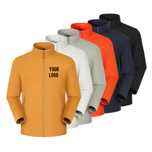 เสื้อกันลมมีซิปกันน้ำมีฮู้ดผ้าโพลีเอสเตอร์สำหรับฤดูใบไม้ร่วง - Product Image 1