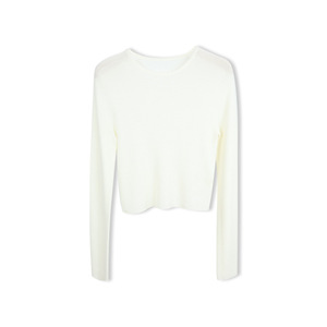 Top corto senza cuciture e maglia con fondo a maniche lunghe lavabile in maglia invernale di classe da donna <span class=keywords><strong>Online</strong></span> - Product Image 6