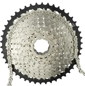 <span class=keywords><strong>Cadena</strong></span> de Bicicleta de Acero de 6-12 Velocidades y 116 Eslabones, Compatible con Desviador de Bicicleta Eléctrica - Product Image 1