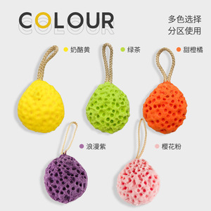 Japanese Style Honeycomb <b>Bath</b> <b>Sponge</b> Green Large Size Expands When Wet For Kids And Adults Exfoliating Tool - Product Image 4