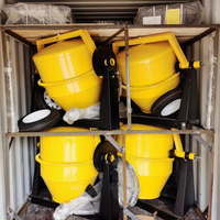 Bétonnière portable mini diesel électrique haute efficacité 350L, optionnelle, pour chantier de construction
