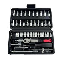 Outils de réparation de pneus 46 pièces - Clé fine noire 24T en acier à haute teneur en carbone galvanisé, robuste pour approvisionnement en gros