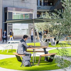 Banco de madera antiguo para exteriores, juego de mesa de acero inoxidable, asiento de ocio - Product Image 2