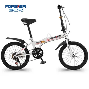 FOREVER Factory Direct Bicycle 20 Inch Spoke Wheel 6 Speed Ultra Light And Portable Folding Bike For Lady