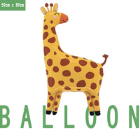 Nouveau ballon en forme d'animal de dessin animé, lion, éléphant, singe, ballon en film d'aluminium, décoration de fête d'anniversaire pour enfants
