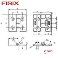 Charnière industrielle en acier inoxydable CL6065 |   Charnière à montage en surface finition miroir 60x65mm pour fenêtres et portes