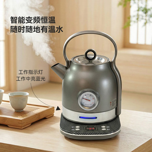 Bouilloire électrique en titane pur 1,5 L avec contrôle de température variable, design rétro - Product Image 3