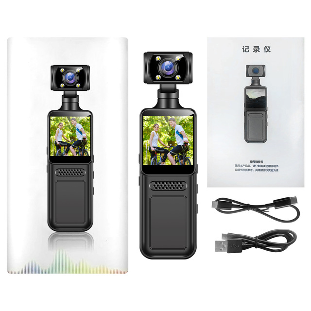 4K Sports Camera Cross-Border Handheld Vlogging Camera 180° Rotating Lens Night Vision Portable WiFi Action Camera Outdoor Sport