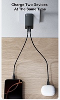 Chargeur mural double port USB-C certifié CE GS, prise EU, 5V 2A 10W, adaptateur secteur AC pour appareils électroniques mobiles