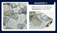 Papier peint écologique en mousse IXPE à coller, avec motif de blé doré en relief 3D, pour la rénovation des murs de la chambre à coucher et du salon