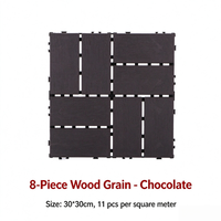 Échantillon Gratuit Prix Abordables Carreaux Composites Modernes DIY 300*300mm Carrés WPC Emboîtables Antidérapants Imperméables Effet Bois Lisse