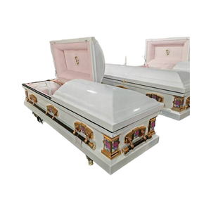 Cofano Funebre in Acciaio Calibro 20 Stile Cigno Bianco con Interni in Pelle, Forniture Funebri Stile EU/US in Pronta Consegna - Product Image 2