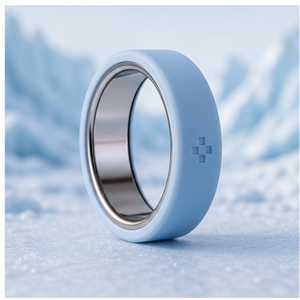 เคสวงแหวนสีฟ้าใสสำหรับ Oura Ring 4 Gen 3, ตัวป้องกันซิลิโคนแบบมีโลโก้สั่งทำได้, ดีไซน์เกมเมอร์ย้อนยุค, ป้องกันรอยขีดข่วนแบบบาง - Product Image 1