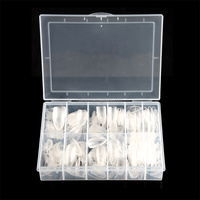 NADECO Vente en gros Mat à l'intérieur, facile à coller court Stiletto Sharpe Nail Tips, Artificial French Design,240 Pcs/boîte