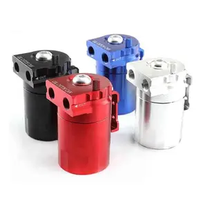 HaoFa high quality universal 300ml Aluminum Oil Catch Can kit with air filter Racing Engine Oil Catch Can reservoir tank