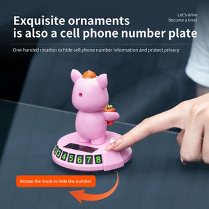 2-in-1 Moving Doll Car Decor mit temporärem Parks child Niedliche Cartoon Center Console Ornamente & Not nummern schild - Product Image 2