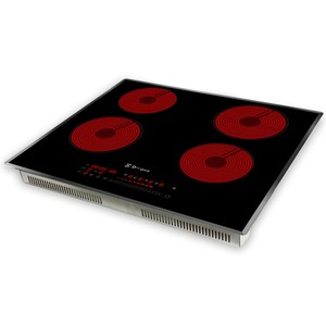 <span class=keywords><strong>Table</strong></span> de cuisson électrique en céramique 4 brûleurs 220V 6800W économique avec contrôle Wi-Fi intégré - Product Image 1