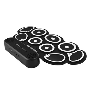 Batterie électronique avec double haut-parleur Roll up Drum Pad 9 Pads Supports BT MIDI Diverses connexions audio Prise casque 10 heures - Product Image 5