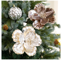 Fleurs artificielles de Noël en stock, décorations de scène de Noël DIY, arrangements floraux artificiels, accessoires pour décorations d'arbre de Noël