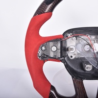 Volant en fibre de carbone rouge LED avec revêtement en daim, adapté aux Dodge Challenger Charger RT Durango SRT Hellcat Jeep Cherokee Trackhawk