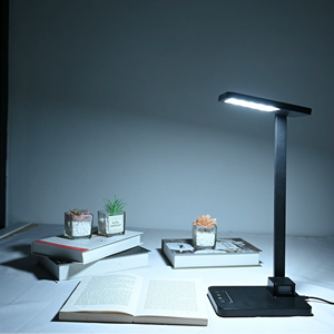 شمالية 4 ألوان درجة حرارة محمولة تعمل باللمس مكتب بقيادة مصباح مكتب عكس الضوء مصباح طاولة القراءة مع ضوء الليل الجانبي - Product Image 1