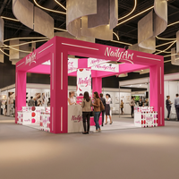 Stand de salon professionnel pour bijoux, 20 x 20, en aluminium, avec éclairage, cadre modulaire personnalisé de luxe rétroéclairé