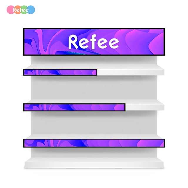 Supermarket High Brightness Shelf Stretched Square LCD Display Ultra Wide Screen Bar Monitor Digital Signage Android OS TFT/IPS