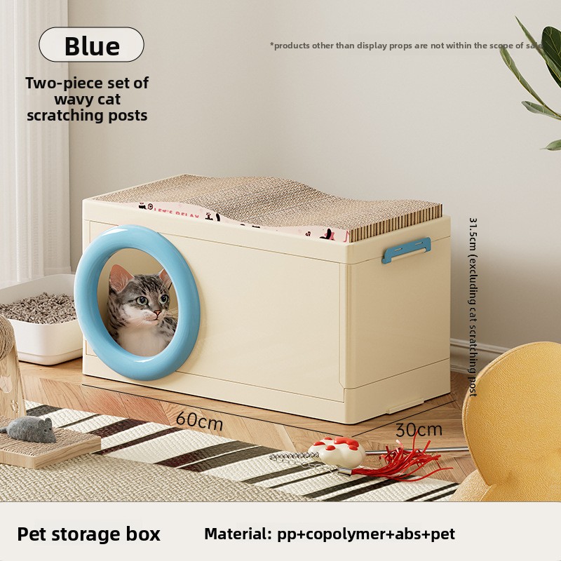 Jaula para gatos (una sola capa con tabla para rascar) - B