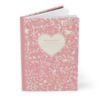 Carnet à couverture rigide marbrée pastel LABON A5, cahier de composition esthétique, papier à étiquettes en forme de cœur, papeterie mignonne, cadeau pour la vente en gros