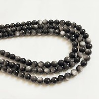 Perles semi-finies en jade Hetian bleu eau de mer 7A, chalcédoine, pour bijoux DIY, accessoires de bracelet, collier, perlage individuelle