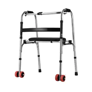 Engelli için yürüme yardımcısı, yaşlı için güçlendirici, yürüme yardımcısı çerçeve, dört bacaklı koltuk değcru, dört bacaklı yürüme yardımcısı