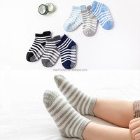 6 paires/lot de chaussettes antidérapantes en coton pour enfant, garçon, fille, bas de sol avec poignées en caoutchouc