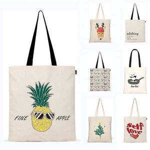 Bolsa de Lona con Diseño Nuevo 2024, Personalizada con Impresión Digital Completa, Fabricada con Algodón Orgánico Reciclado, con Patrón de Letras - Product Image 1