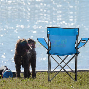 Chaises de camping de plage pliantes doubles pour l'extérieur, confortables avec un cadre en aluminium pliable moderne, chaise de jardin en métal bon marché - Product Image 4