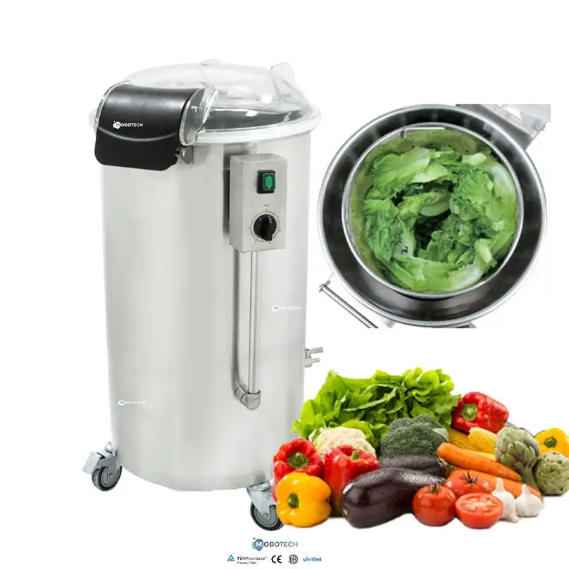 Máquina secadora de ensalada automática comercial Máquina de desengrase centrífuga giratoria de verduras y frutas de 5 velocidades