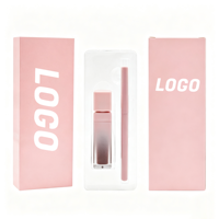 Boîtes d'emballage personnalisées de luxe pour gloss à lèvres rose et crayon à lèvres, durables pour les collections de créateurs